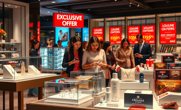 A vibrant display of exclusive offers and discounts available today on various products.