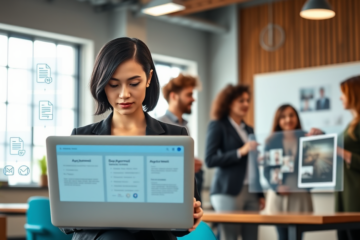 A visual representation of online tools for simplifying the approval process, showcasing collaboration and efficiency.