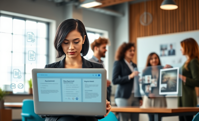 A visual representation of online tools for simplifying the approval process, showcasing collaboration and efficiency.