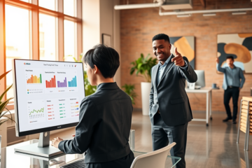 A person checking instant results on a computer screen.