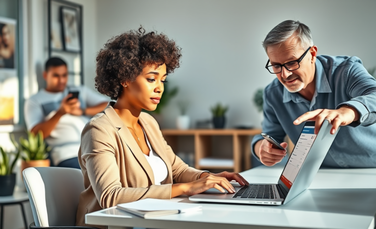 Illustration showing the process of applying for online loans.