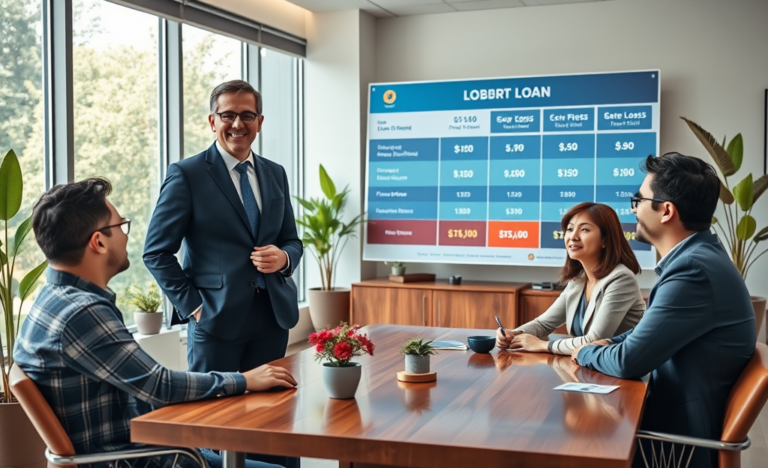 An enticing advertisement for an unmissable loan offer with appealing rates and terms.