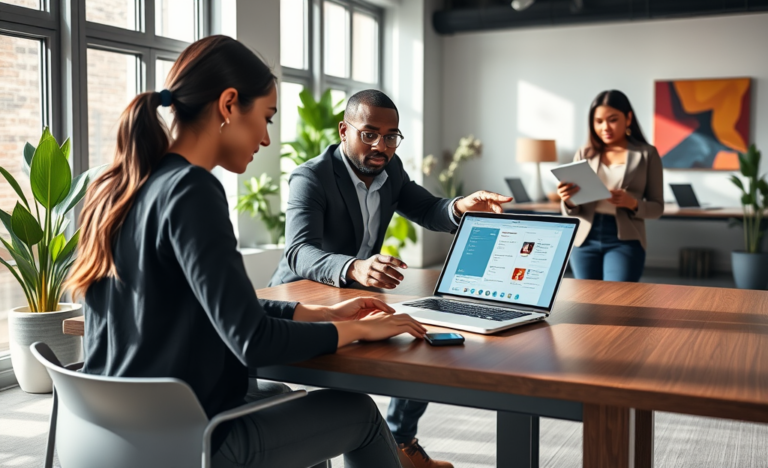 An illustration of digital tools simplifying approval processes for documents and projects in a business setting.