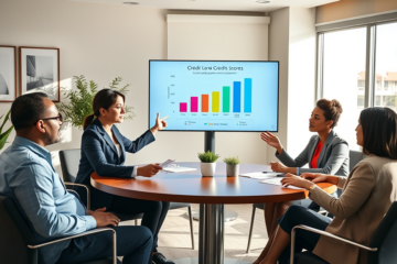 An infographic illustrating factors affecting credit scores and loan approval processes.