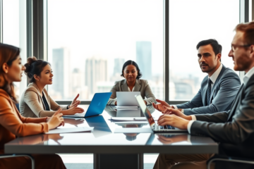 An employer conducting a job simulation to assess candidates' skills.