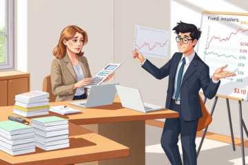 A visual representation comparing fixed and variable installment payment structures.