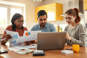 A person budgeting their finances to plan payments and ensure income stability.