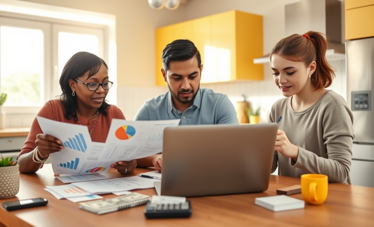 A person budgeting their finances to plan payments and ensure income stability.