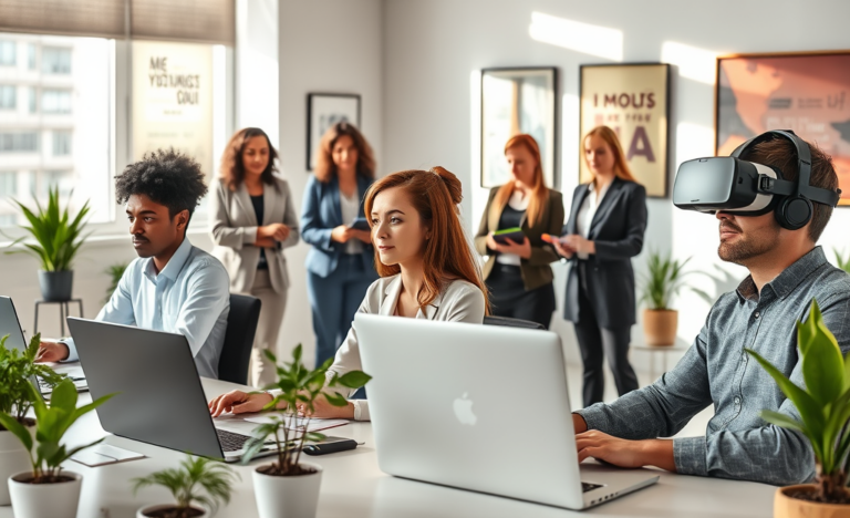 Illustration of candidates engaged in job simulations before hiring to assess their skills and fit for the role.